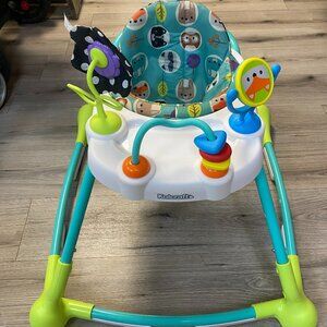 Kolcraft Tiny Steps Too 2-in-1 Infant and Baby Push Walker with Wheels, Seated